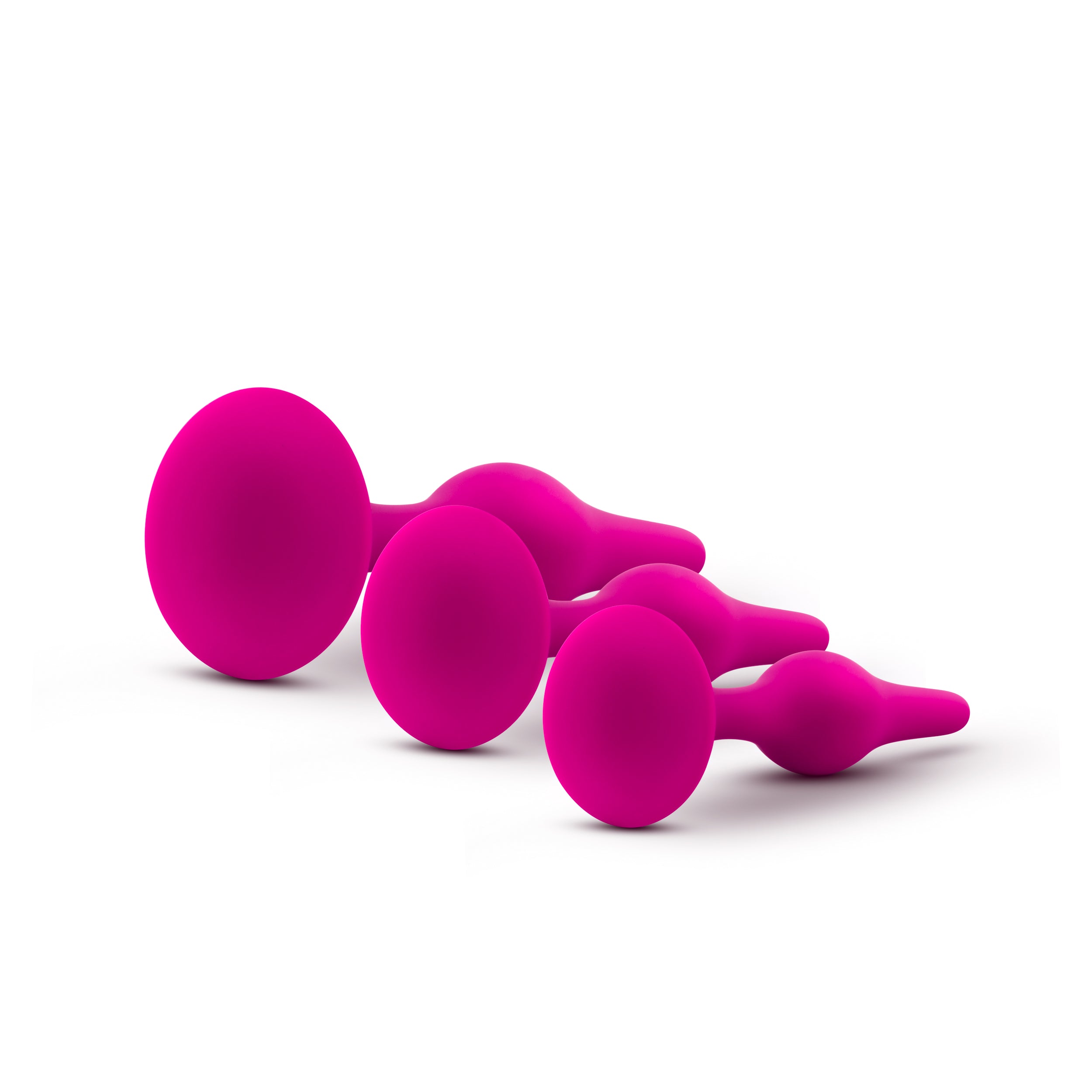 Luxe Beginner Plug Kit Pink with 3 Graduated Sizes for Safe and Gentle Booty Play > Anal Range > Butt Plug Kits