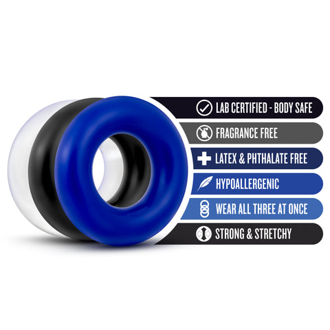 Stay Hard Donut Rings for Enhanced Performance and Stamina COCK RING Set