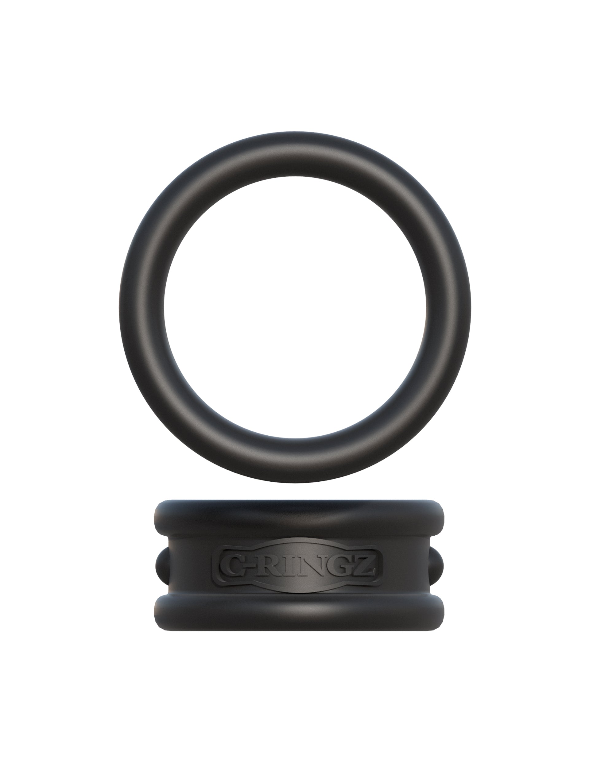 Fantasy C-Ringz Max Width Silicone Cock Rings Set of 2 Black > Cock Ring > Sets