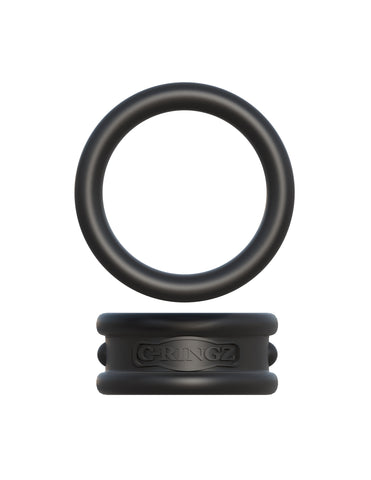 Fantasy C-Ringz Max Width Silicone Cock Rings Set of 2 Black COCK RING Set