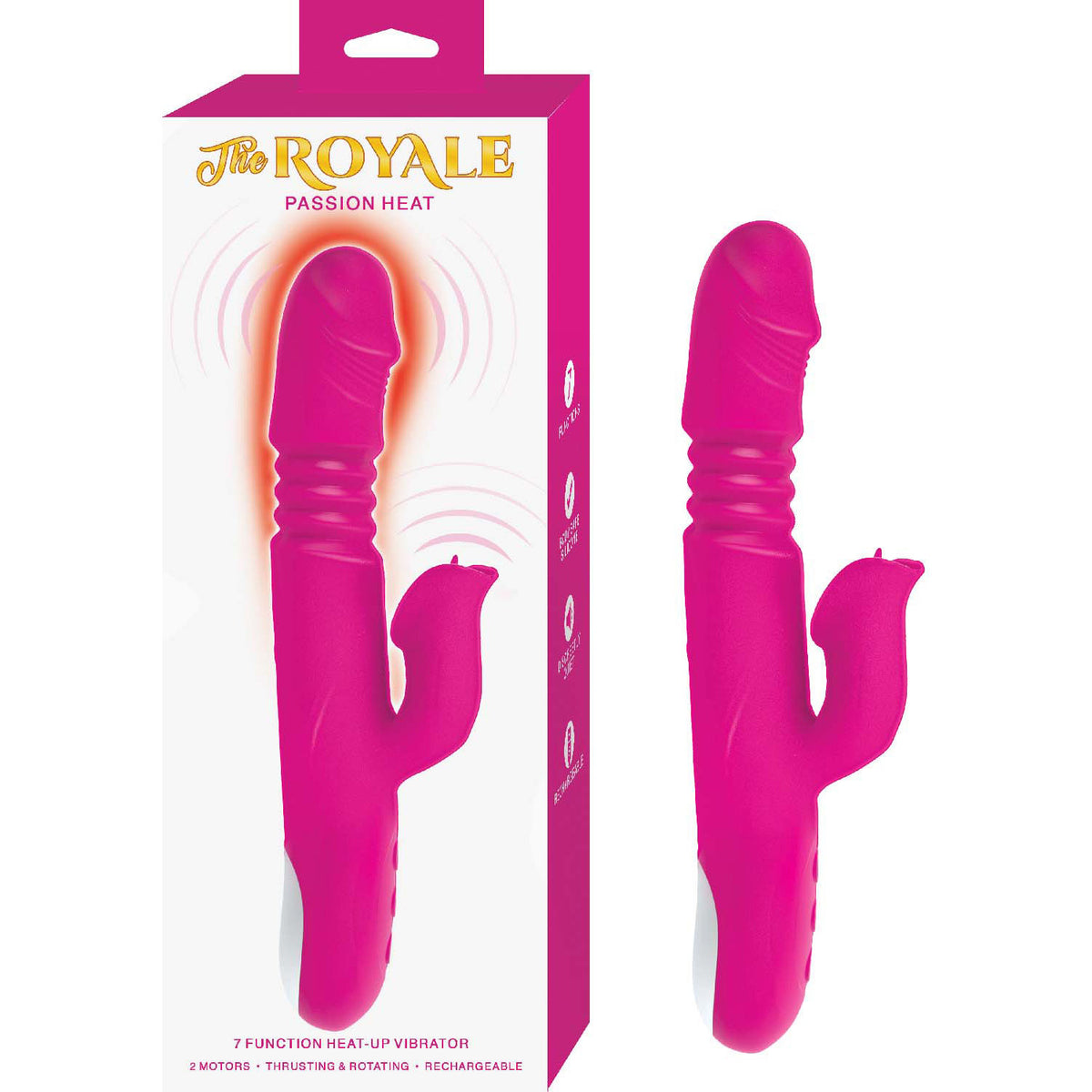The Royale Passion Heat - Pink Pink VIBRATORS-RABBIT