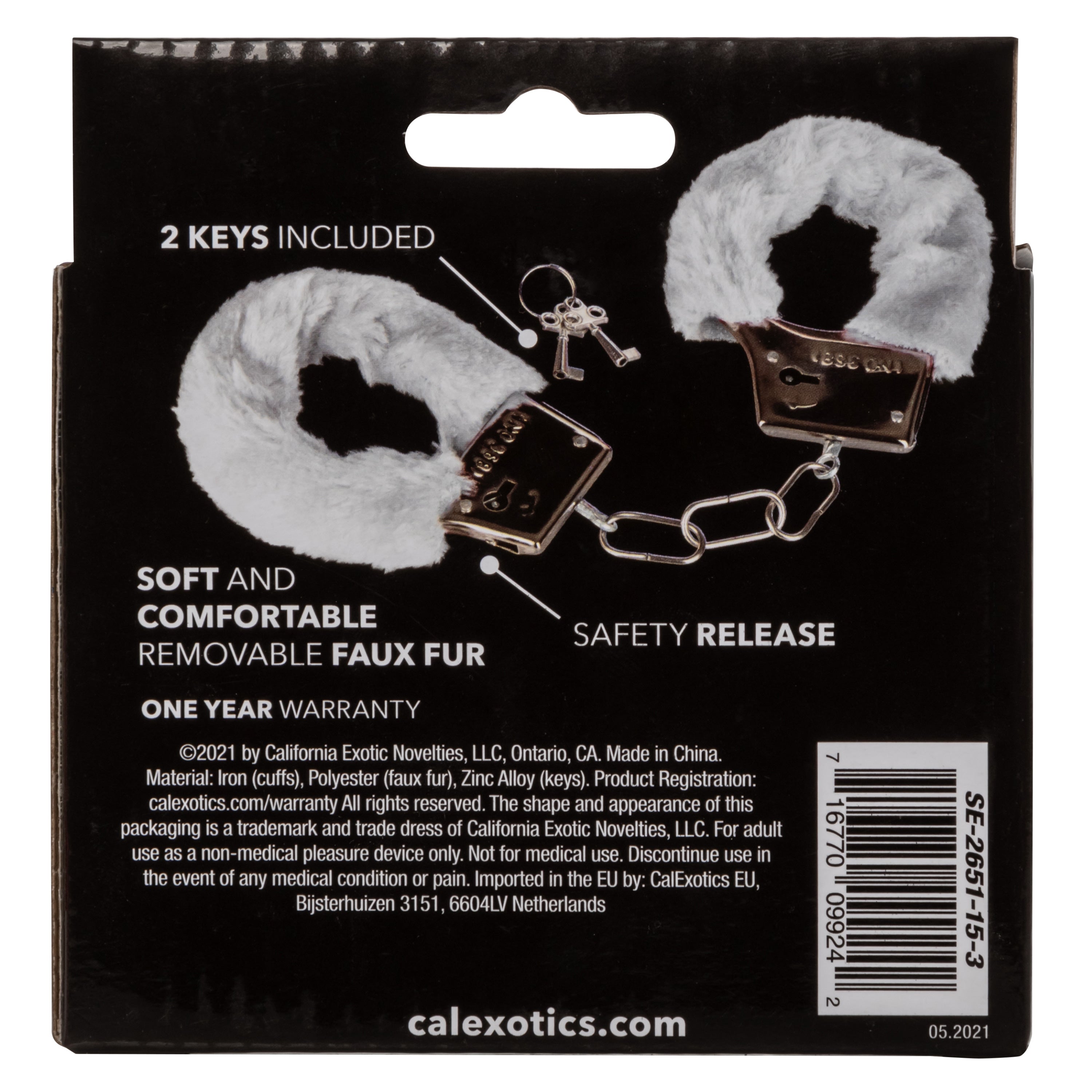 Playful Furry Cuffs White – Soft Plush Material Bondage Handcuffs > Bondage Gear > Handcuffs