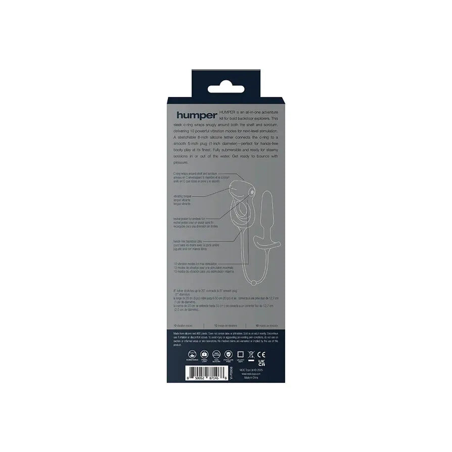 Humper Rechargeable Dual Silicone C-Ring Anal Plug 10 Vibration Modes > Cock Ring > Vibrating