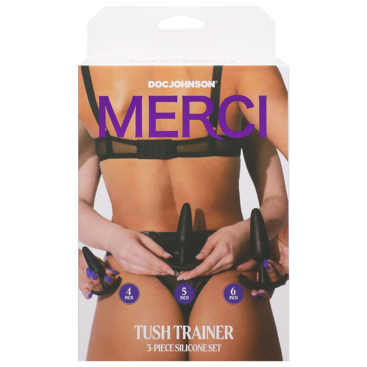 Merci Tush Trainer 3 Piece Silicone Anal Plug Set Black Black > Anal Range > Butt Plug Kits