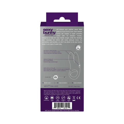Sexy Bunny Deep Purple Vibrating Cockring Toy > Sex Toys > Couples Toys