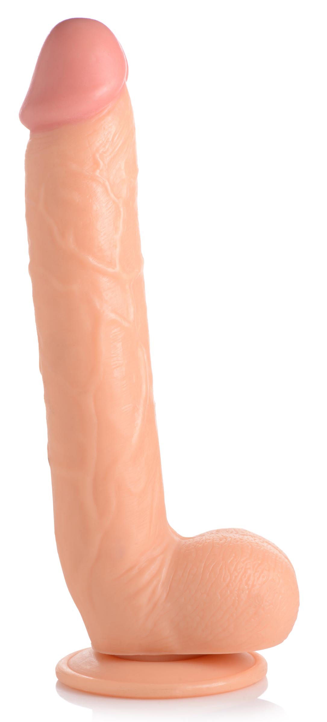 Long Logan 10 Inch Light Dildo With Balls – Body-Safe Suction Cup Dildo > Dildos > Large Dildos