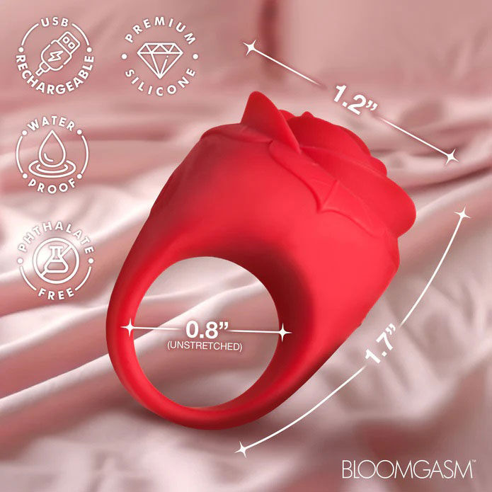 Rose Ring Discreet Finger Vibrator (Red) – Waterproof Finger Vibrator > Vibrators > Finger Vibrators
