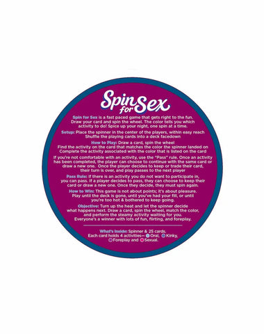 Spin For Sex Game – Intimacy and Excitement Bedroom Game > Novelties > Games