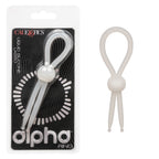 Alpha Liquid Silicone Lasso Natural Stretchy Adjustable Ring Enhancer White > Cock Ring > Adjustable
