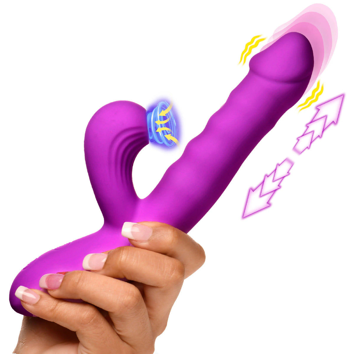 Thrust Wave Rabbit Vibrator with Thrusting and Sucking Function > Vibrators > Ladies > Rabbit