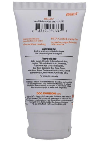 Relax Anal Relaxer – Water-Based 2 Oz Anal Relaxer > Lube > Anal