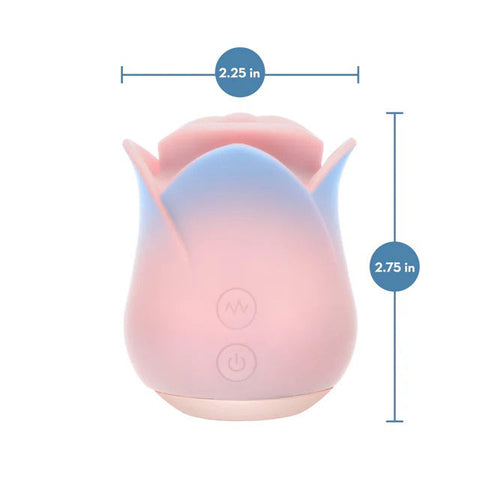Blush Collection Kissing Rose Pink Clitoral Vibrator with Modes Suction Stimulator