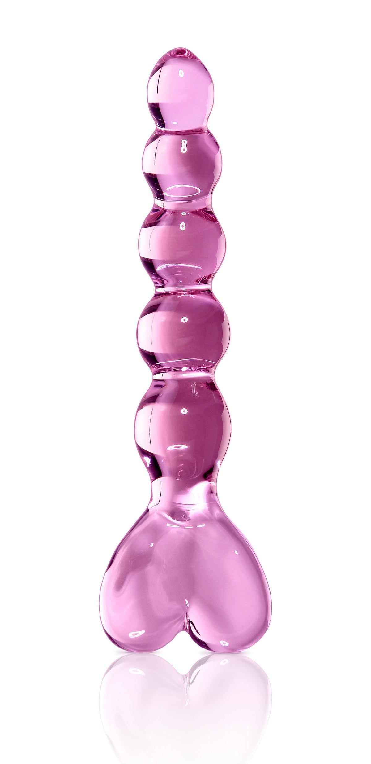 Icicles Pink Glass Massager with Heart Handle > Glass > Dildos