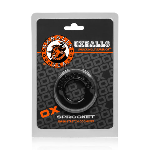 Sprocket Cockring Black with 2.2cm Inner Diameter for Enhanced Pleasure Cockrings