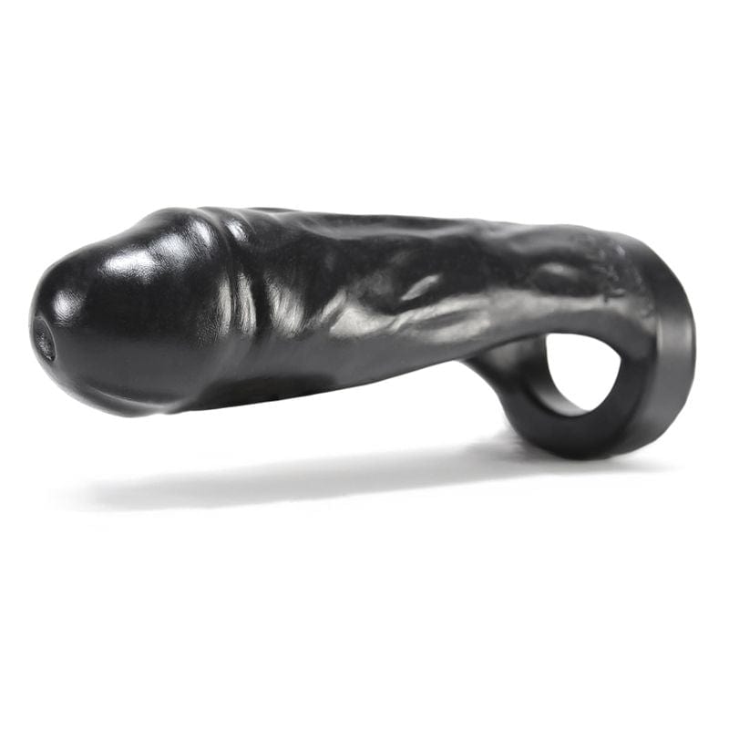 Thug Double Fucker Black - Thick Girth Silicone Penetrator - 8 Inch Cockrings
