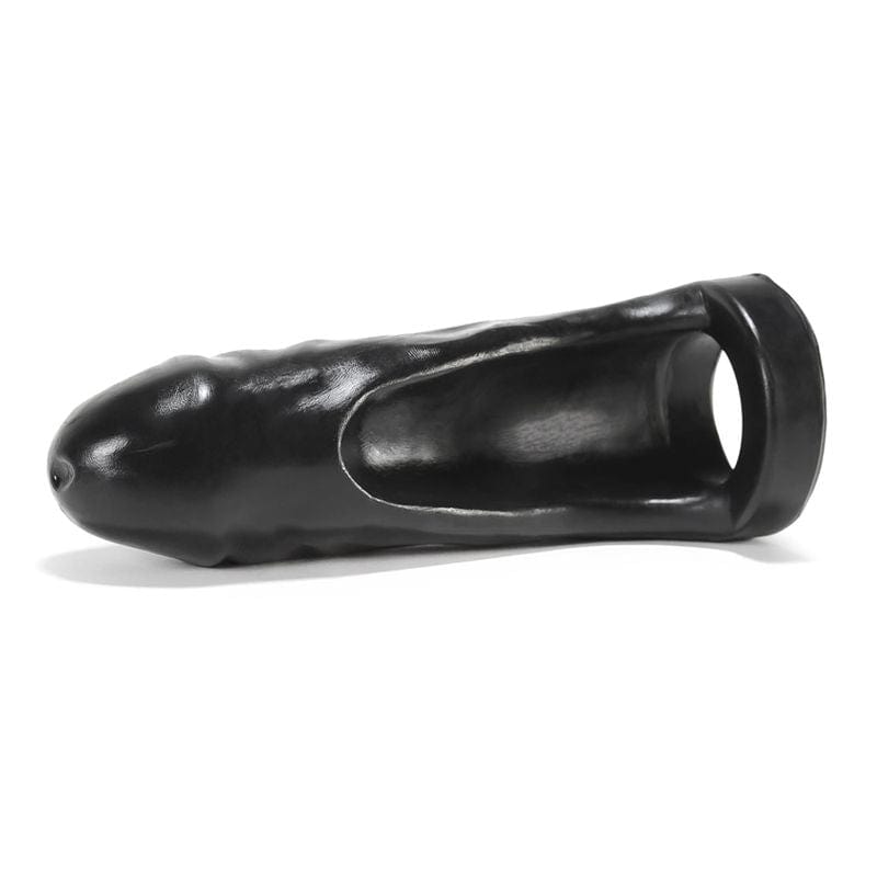Thug Double Fucker Black - Thick Girth Silicone Penetrator - 8 Inch Cockrings