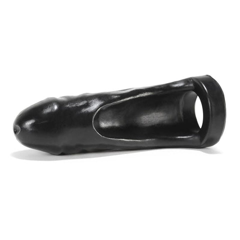 Thug Double Fucker Black - Thick Girth Silicone Penetrator - 8 Inch Cockrings