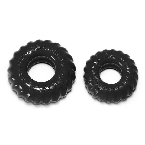 Trukt 2 Piece Cockring Set Black for Enhanced Comfort and Support Cockrings