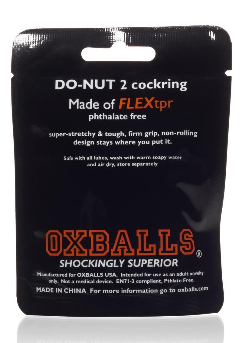 Oxballs Do-Nut 2 Jelly Cockring with Flat Inner Chamber Red > Cock Ring > Single