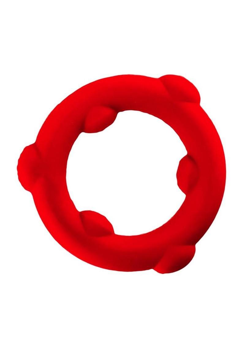 Oxballs Spinner – Mega-Stretch Silicone Cock Ring Red > Cock Ring > Single