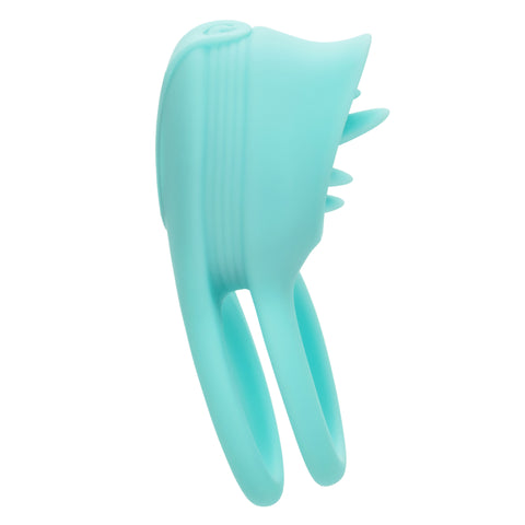 Silicone Rechargeable Vibrating French Kiss Enhancer Ring Cock Rings Vibrating