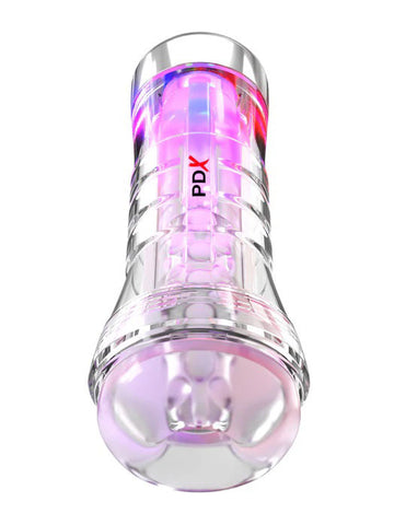 PDX Elite ViewTube XXL (Clear) – LED Stroker Masturbation Aids for Males
