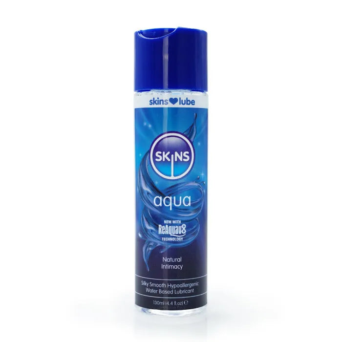 Skins Aqua Water-Based Lubricant 4.4 oz Medical-Grade with ReAquav8 Technology Default Title > Lube > Water Based Main image