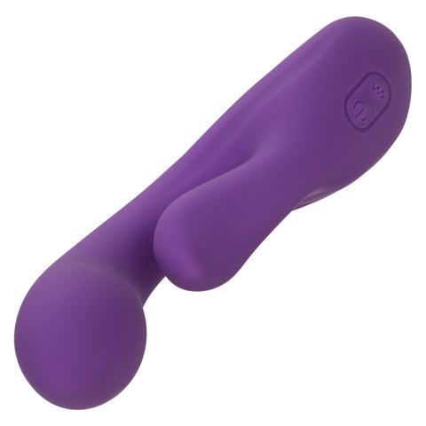 Stella Liquid Silicone Dual Pleaser Purple with 12 Vibration Functions and USB Rechargeable VIBRATORS-RABBIT