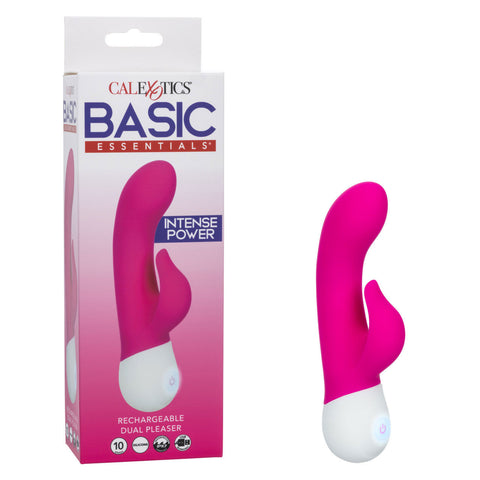 Basic Essentials Rechargeable Dual Pleaser Vibrator Pink Edition Vibrators