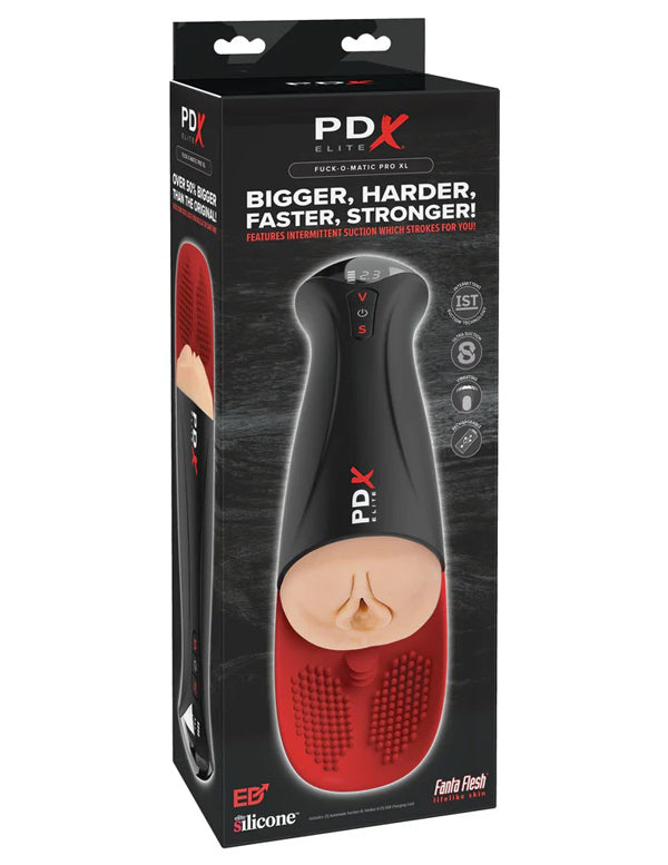 PDX Elite Fap-O-Matic Pro XL – USB Rechargeable Auto Stroker White > Sex Toys For Men > Masturbators Premium