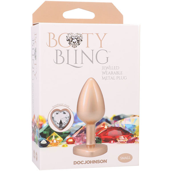 Booty Bling Metal Heart Plug (Gold) – Small Smooth Butt Plug Gold > Anal Range > Jewel Butt Plugs
