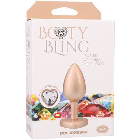 Booty Bling Metal Heart Plug (Gold) – Small Smooth Butt Plug Gold > Anal Range > Jewel Butt Plugs