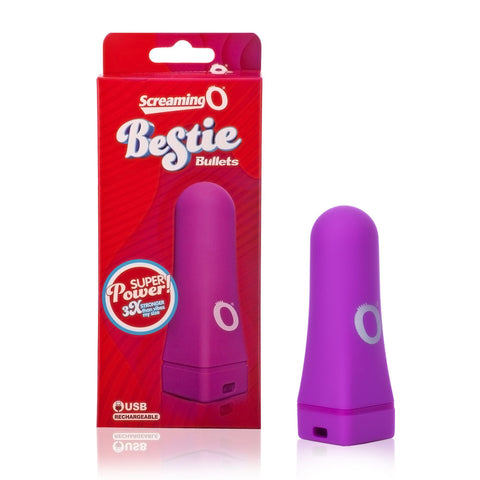 Screaming O Bestie Bullet Vibrator Pink Rechargeable Toy Purple BULLETS