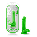 Neo Dual Density Cock With Balls 6 Inch Neon Green Green > Dildos > Realistic Dildos