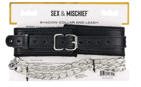 Shadow Collar and Leash – Faux Leather Collar and Leash Set > Bondage Gear > Collars & Leashes