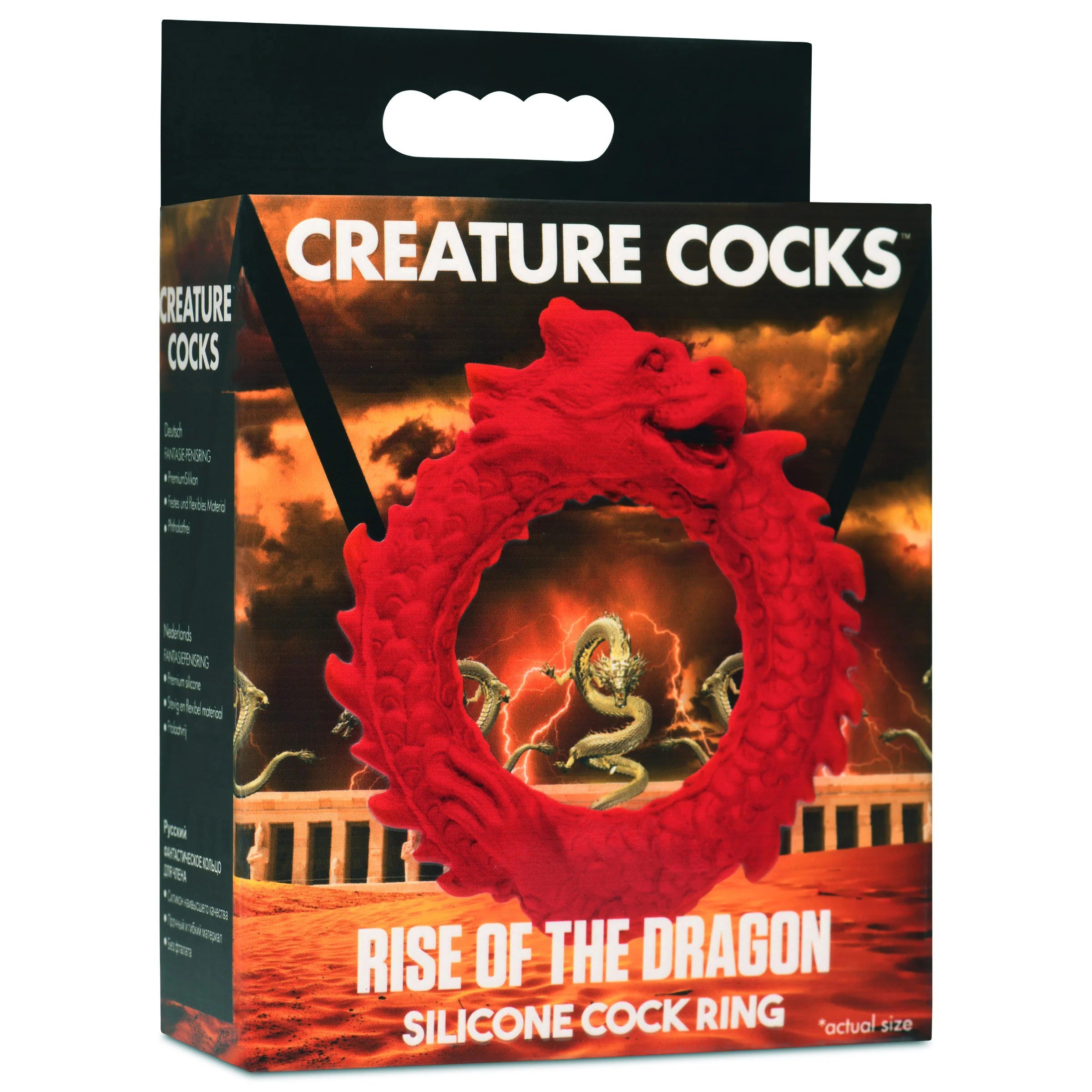 Rise of the Dragon Red Silicone Cock Ring Red > Cock Ring > Single
