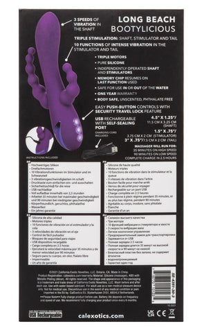 California Dreaming Long Beach Bootylicious Vibrator VIBRATORS-RABBIT-MULTI
