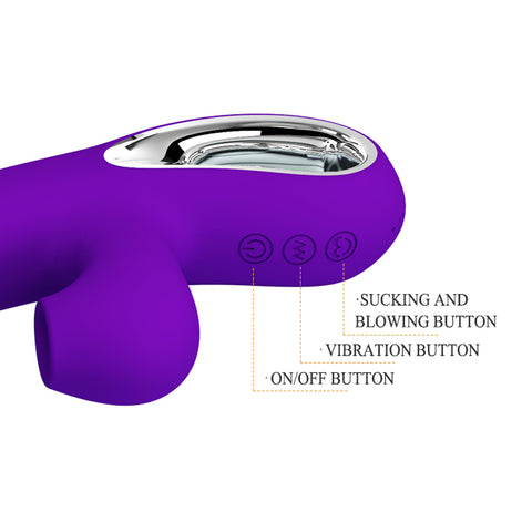 Pretty Love Jersey Rabbit Vibrator with Suction and Vibration VIBRATORS-RABBIT