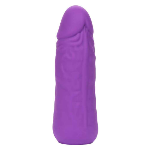 Mini Vibrating Studs 4.25 Inch 10.75 cm Liquid Silicone Vibrator Purple BULLETS