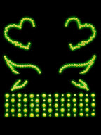 Ayla Glow In The Dark Adhesive Rhinestone Face And Body Jewelry > Clothes > Body Jewellery (Non Piercing)