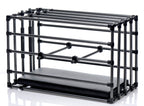 Kennel Adjustable Cage With Padded Board – Metal Bondage Cage Black > Sex Toys > Sex Furniture
