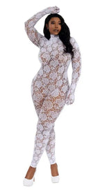 Gloved Bodystocking Dmnd – Nylon Spandex Bodystocking White Curvy Size > Clothes > Bodies and Playsuits
