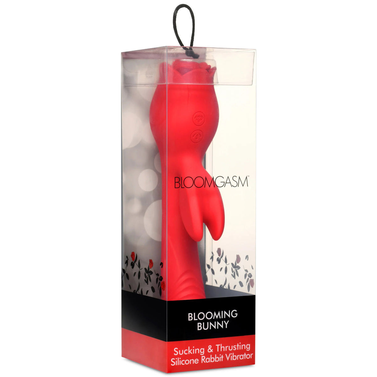 Blooming Bunny Silicone Rabbit Vibrator with Sucking Thrust Red VIBRATORS-RABBIT-MULTI