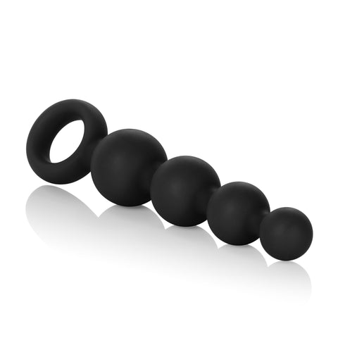 Silicone Booty Beads Anal Probe Black Soft Tapered Design > Anal Range > Anal Beads