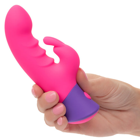 Rave Bunny Pink Silicone Dual-Action Massager with 10 Speeds USB Rechargeable Waterproof IPX7 VIBRATORS-RABBIT