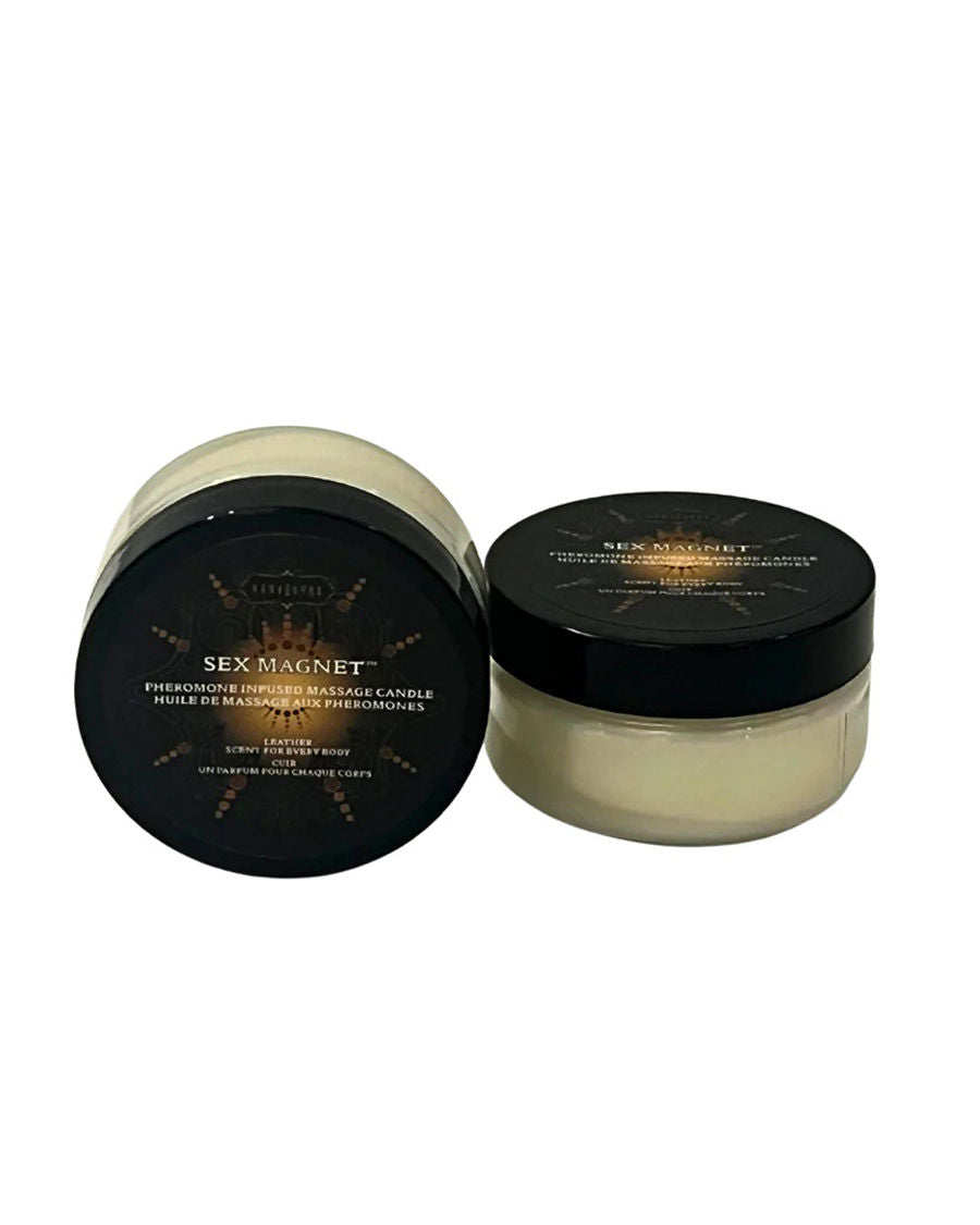Kama Sutra Leather Scented Pheromone Massage Candle 1.7oz Default Title Massage Candles