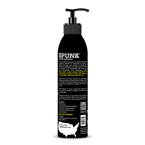 Spunk Lube Hybrid Silicone Water Based Personal Lubricant 4oz Hybrid Lube