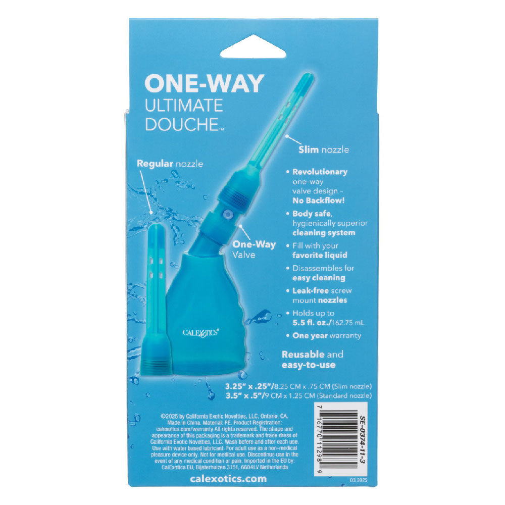 One-Way Ultimate Douche Enema Kit with Backflow Prevention Valve Blue Douches