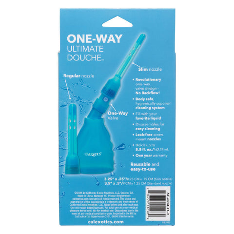 One-Way Ultimate Douche Enema Kit with Backflow Prevention Valve Blue Douches