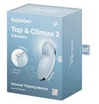 Tap and Climax 2 Silicone Clitoral Vibrator – Rechargeable Body-Safe Silicone Vibrator Blue > Sex Toys For Ladies > Clitoral Vibrators and Stimulators